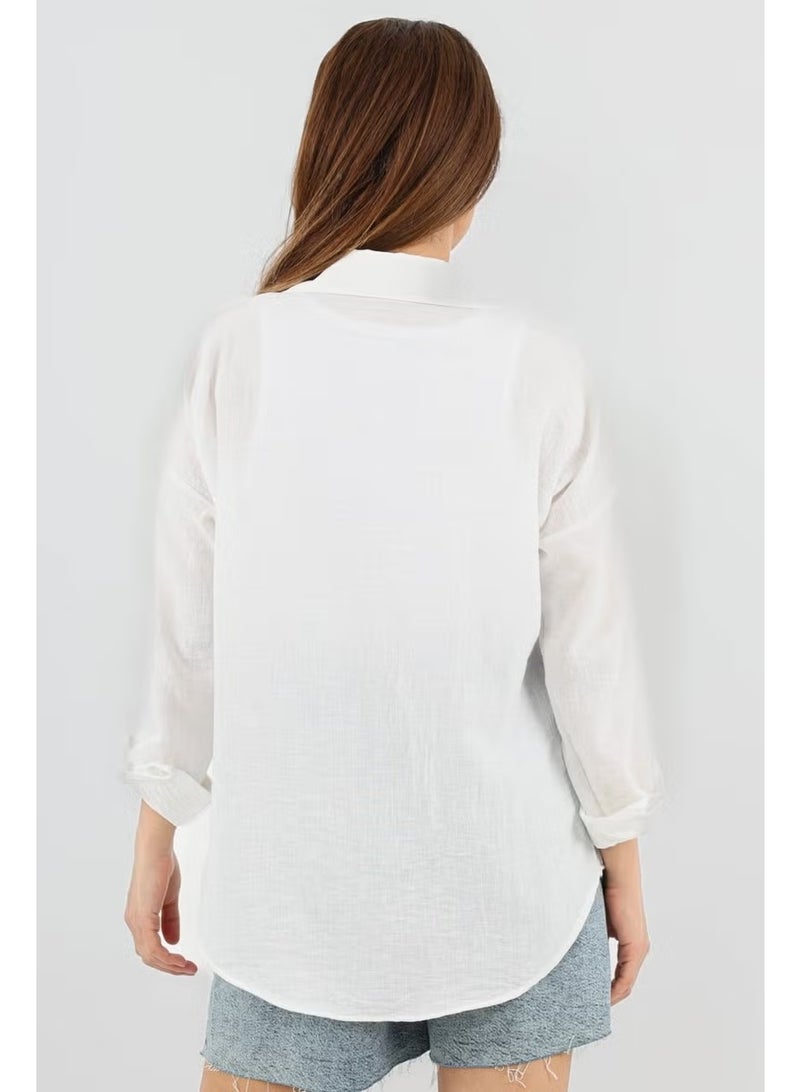 Ritnice Women's Well Ecru Linen Shirt - Image 3